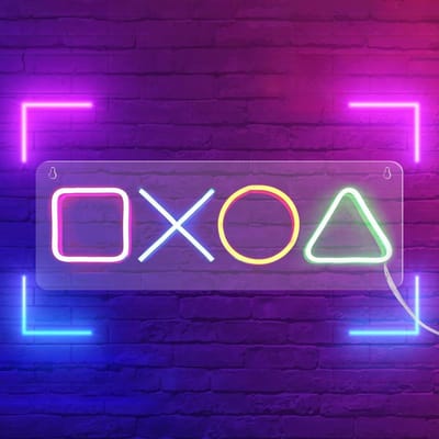 SnelShoppen - Colorful Neon Sign Gamer, USB Neon Licht voor Jongenskamers, LED Wanddecoratie 42x13 cm, Ideaal voor Streamers en Kids, Felgekleurde Neo