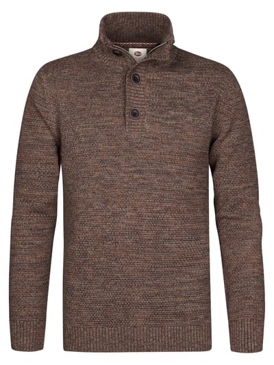 Petrol Industries - Heren Gemêleerde sweater millfield - Bruin - Maat XL