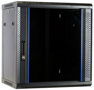 DSIT 12U wandkast met glazen deur 600x450x635mm (BxDxH) - serverbehuizing - serverrack - serverkast - 19 inch