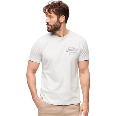 Superdry Classic Vintage Logo Heritage T-shirt Met Korte Mouwen Wit 2XL Man