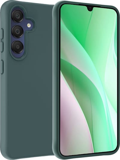 Hoesje Geschikt voor Samsung Galaxy A15 - Sterk & Shockproof - Hoes Cover - Siliconen Case - Donkergroen