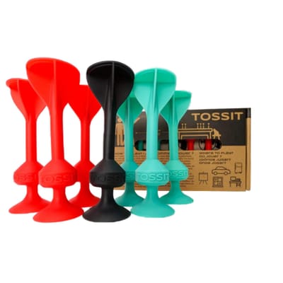 999 Games - Tossit - Starter Pack - Rood-Turquoise - Darts - Petanque - Geavanceerde siliconen dart - HET LEVEN IS LEUK, JUST TOSS IT!-Voor binnen en buiten