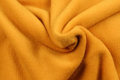 10 meter fleece stof - Okergeel - 100% polyester