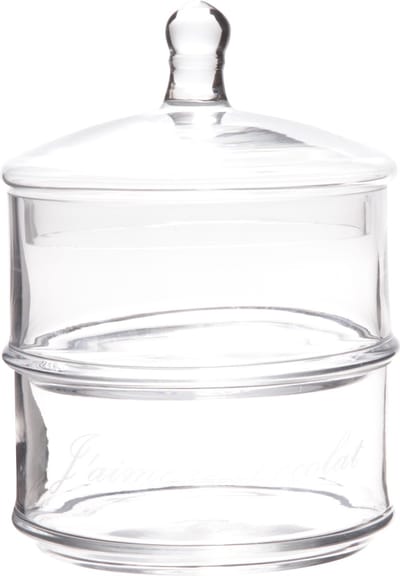 Cosy & Trendy Bonbonniere Met Tekst - Glas - Ø 12 cm x 18 cm - 2- Laags