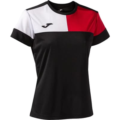 Dames T-shirt Joma Camiseta Manga Zwart-rood Zwart/rood - XS