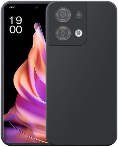 Geschikt voor Oppo Reno 9 Telefoonhoesje Zwart Flexibel Siliconen TPU hoesje - Flexible Back Cover Case Siliconen TPU - Zwart - Smartphonica geschikt voor Oppo Reno 9