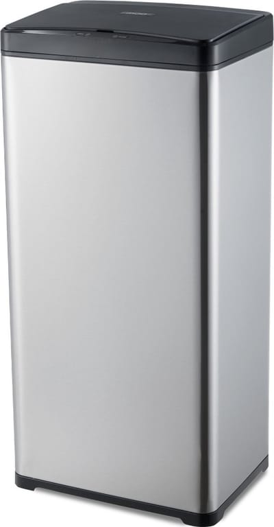 MOA Sensor Prullenbak 50 Liter - Geruisloze Deksel - Vertraagd Sluiten Modus - RVS & Hoogwaardig ABS - Afvalbak - Vuilnisbak - Zilver