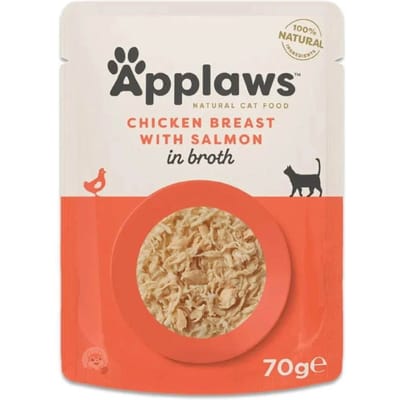 Applaws Kipfilet en Tonijn Volwassen Kat - Natuurlijk Supplement in Bouillon 70 Voeding