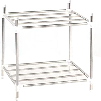 2 Lagen RVS Keukenplanken Badkamerplanken Verdikt Verhoogd Opbergrekken white