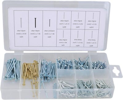 Metalen Nagels Assortiment - Paneel en Metselwerk Nagels - Houtbewerking en Klussen - Verzinkt Metaal - 550 Stuks - Helder