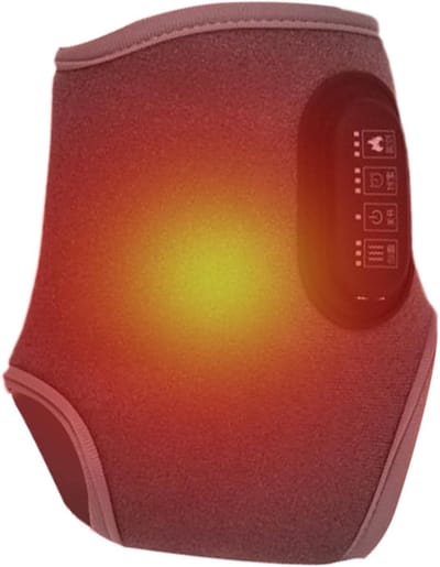 Voet en enkel massageapparaat - Draagbare massager - Spierontspanning - Met warmtefunctie - ca. 30 x 20 cm - Grijs