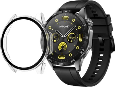Hoesje voor Huawei Watch GT4 (46mm) - Harde beschermhoes transparant scherm gehard glas