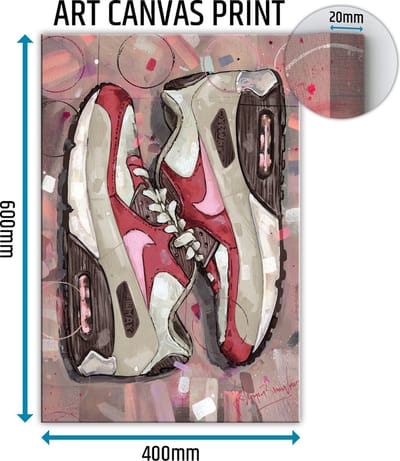Sneaker canvas Bacon 40x60 cm