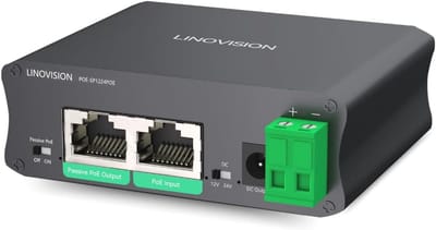 30W PoE-splitter met schakelbare DC12V/24V-uitgang voor camera's en IoT-systemen