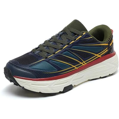 Ultralichte Trailrunning Schoenen voor Mannen Buiten Klimschoenen Mannen Mesh Jogging Sportschoenen Dikke Zool Off-road Schoenen Mannelijk 43 black