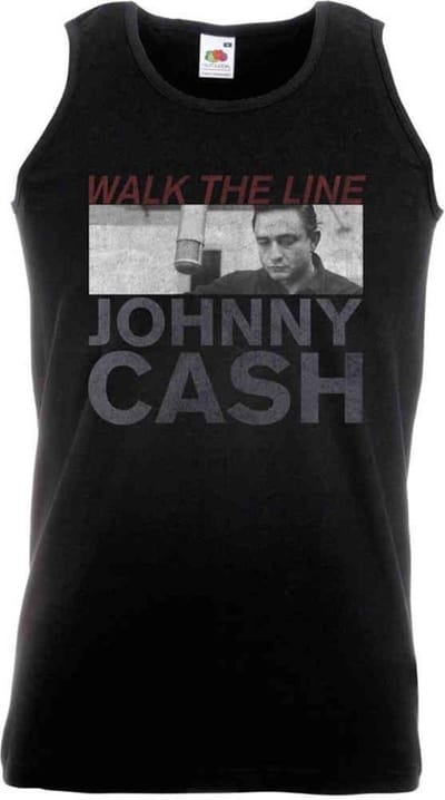 Johnny Cash - Studio Shot Mouwloos shirt - S - Zwart