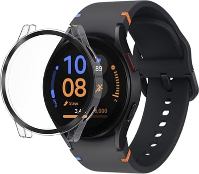 Hoesje voor Samsung Galaxy Watch FE (40mm) - Harde beschermhoes transparant scherm gehard glas