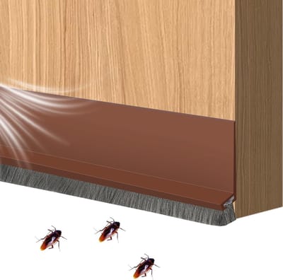 Draught Excluder voor Deuren 100 cm - Zelfklevende Sealing Tape voor Windbescherming, Geluidisolatie en Koude Bescherming met Borstel