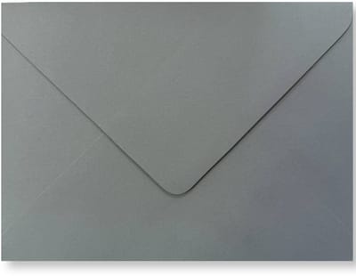 Cards & Crafts 25 Luxe Enveloppen 13x18 cm - Grijs - 110g/sm - Puntklepsluiting