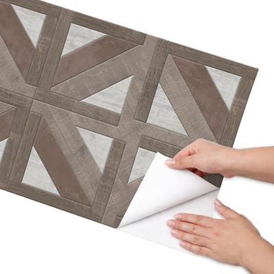 Coloray Meubel Wrap Folie - Bruin Meubelfolie - 50x100 cm - Decoratiefolie Zelfklevend Geometrisch patroon - Meubelfolie Zelfklevend - Geometrische Meubelfolie - Wrapfolie Keuken - Wanddecoratie - Achtergronden en patronen