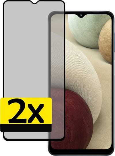 Screenprotector - Geschikt voor Samsung Galaxy A12 - 2 Stuks - Privacy Filter - Beschermglas - Gehard Glas - Tempered Glass - Screen Protector
