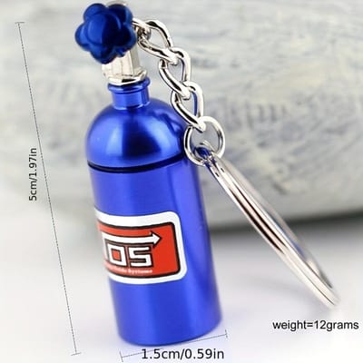 Simulatie Klimauto Universele Decoratieve Onderdelen Nos Metaal Simulatie Stikstof Fles Met Vaste Ketting blauw