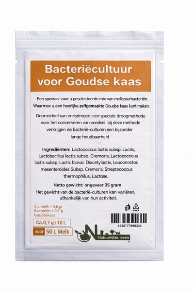 Natuurlijker leven - Bacteriecultuur stremsel voor Goudse kaas - Goudse kaas maken - melkzuurbacteriën