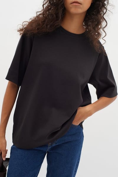INWEAR Lukeiw Base Boxy Tops & T-shirts Dames - Shirt - Zwart - Maat XS