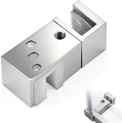 Dailygoods- Onderste Geleiding Verstelbaar - Schuifdeur Geleider - Houderclip - Roestvrij Staal - Aluminium - Set van 1 - Schuifdeurgeleider