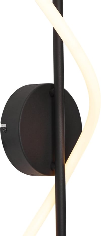 QAZQA twirl - Moderne LED Wandlamp voor binnen - 1 lichts - L 110.2 cm - Zwart - Woonkamer | Slaapkamer