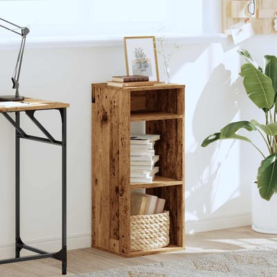 vidaXL - Boekenkast - 34x31x80 - cm - bewerkt - hout - oud - houtkleurig