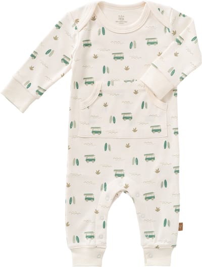 Fresk Pyjama voor Baby's 3-6 m - Boxpakje Jongens - Babypakje - Biologisch Katoen Ecru - Surf Boy