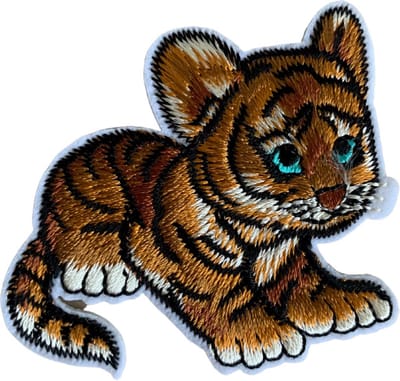 Poes - Tijger strijkapplicatie strijk embleem - patch - patches - stof & strijk applicatie