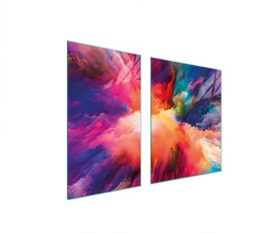 TMK ArtDeko - Snijplank en Beschermplaat - Kleurrijk - Glas - 100x52 cm
