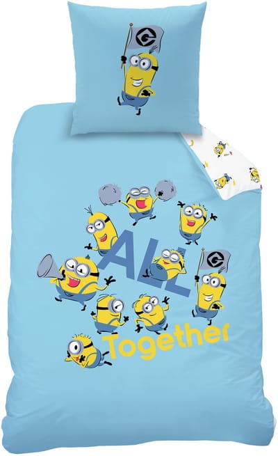 Minions Dekbedovertrek Fete - 140 x 200 + 63 x 63 cm - Katoen