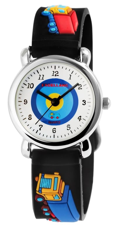 EXCELLANC Excellanc kinderhorloge zilverkleurig, Mineralglas