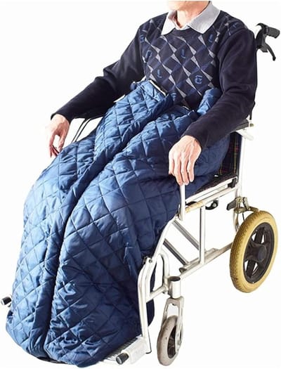 Rolstoel Schootdeken - Voetenzak Rolstoel - Warm Blijven - Winddicht en Waterdicht - 130x65 cm - Blauw