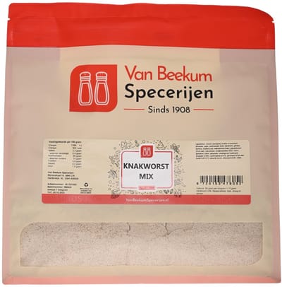 Van Beekum Specerijen - Knakworst Mix - 1 KG (hersluitbare stazak)
