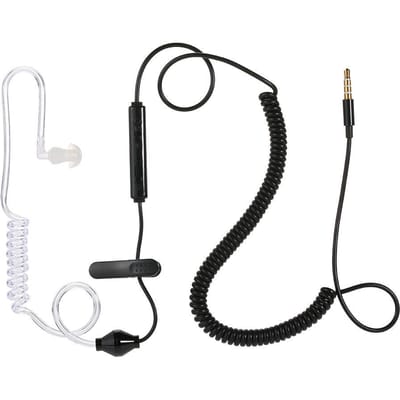 Slimme intelligente multifunctionele hoofdtelefoon Anti-straling Enkele oorhaak Oortelefoon Stereo 3,5 mm stekker zwart