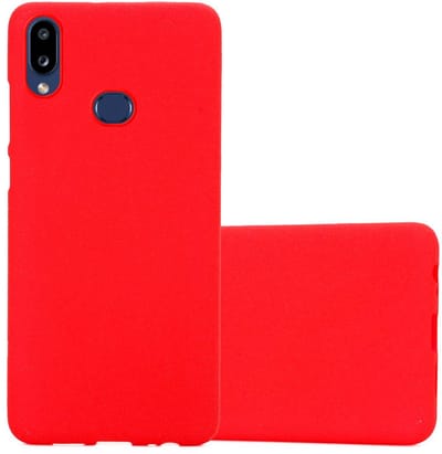 Cadorabo Hoesje geschikt voor Samsung Galaxy A10s / M01s in FROST ROOD - Beschermhoes gemaakt van flexibel TPU silicone Case Cover