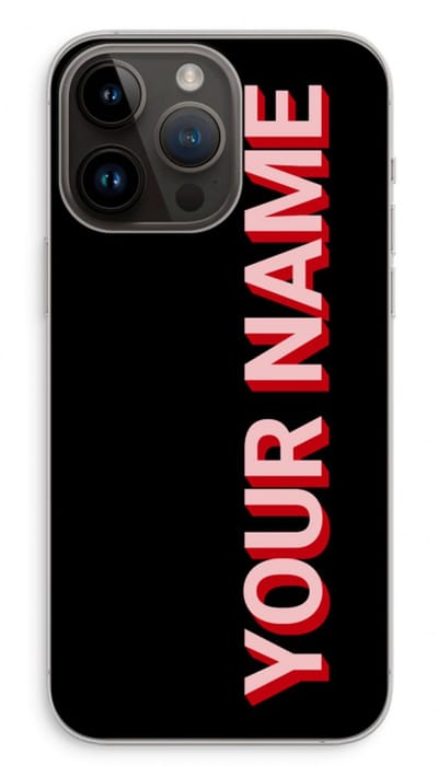 Gepersonaliseerd - Case Company® - Hoesje geschikt voor iPhone 14 Pro Max hoesje - Namecase - Soft Cover Telefoonhoesje - Bescherming aan alle Kanten en Schermrand