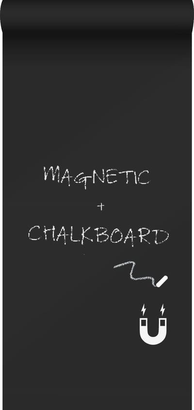 ESTAhome krijtbord magneetbehang zwart - 53 x 300 cm - 155001