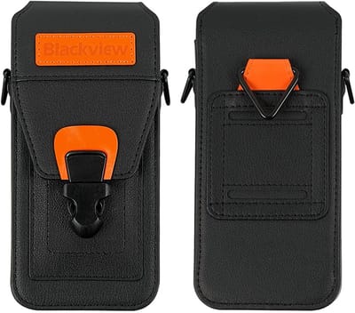 Blackview Smartphone Leren Hoesje - Mobielhoesje Met Riemclip - Geschikt Voor Blackview BL7000/BV7300/BL9000/BV6200/BV5300/BV4800/BV9300 - Zwart
