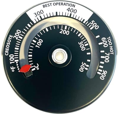 Magnetische pijp Thermometer t.b.v. de kachelpijp