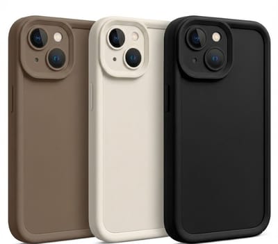 3 stuks Zwart beige bruin telefoon hoesje – backcover – geschikt voor iPhone 15 Plus – zachte matte uitstraling – camera bescherming