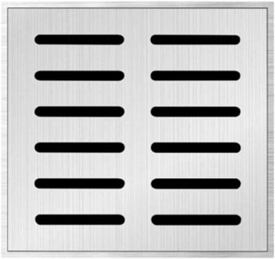 Vloerafvoer met Frame - Afvoersloot Riool - Water Afvoeren - Verbeterd Dubbel Gat - 200x200 mm - Zilver