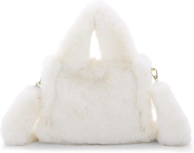 Dames Mini Schoudertas van Faux Fur - Zachte Hobo Tas met Handvat voor Stijlvolle Uiterlijk