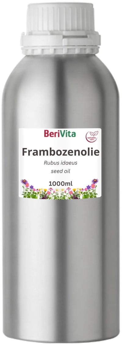Frambozenzaad Olie Puur Liter - Frambozenpitolie, Frambozen olie van frambozenpitten - Frambozenolie voor de Huid