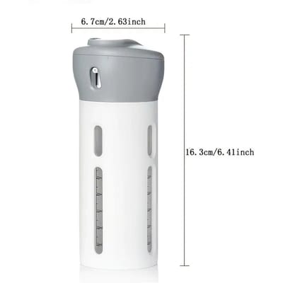 4-in-1 Draagbare Reis Vloeistof Dispenser Fles Herbruikbaar Lekkagevrij Reis Container Voor Parfum Shampoo Conditioner Lotion grijs