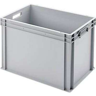 Ringoplast Stapelbare bak L420 UNISTA – PP - B 600 x D 400 x H 420 mm - doorlopende handgrepen - lichtgrijs